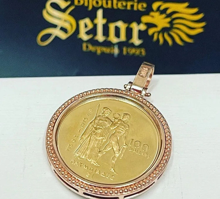 Queen Elizabeth coin pendant DP033