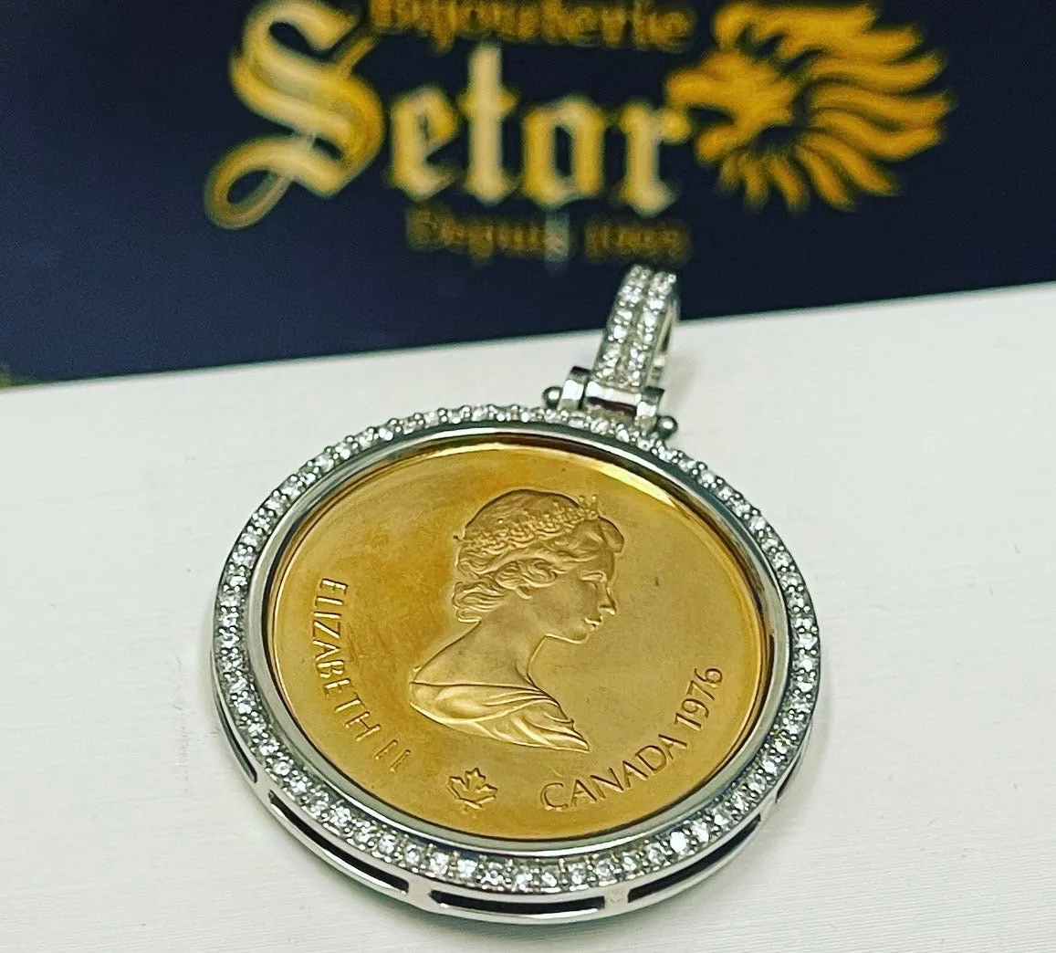 Queen Elizabeth coin pendant DP033