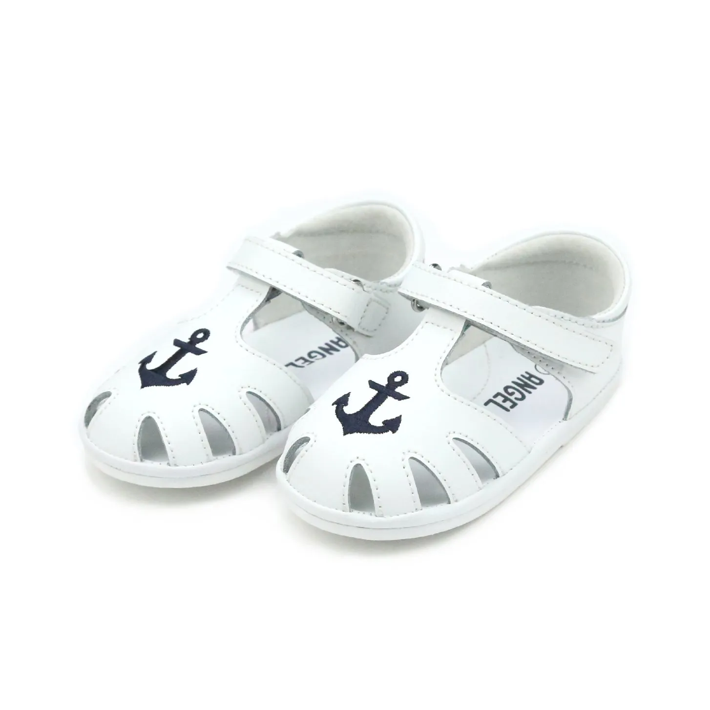 Sawyer Nautical Caged Leather Sandal (Baby)