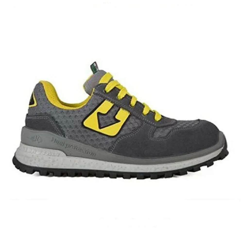 Scarpe da Uomo LEWER  - art. LONDRA  grigio giallo Antinfortunistica bassa Sneakers