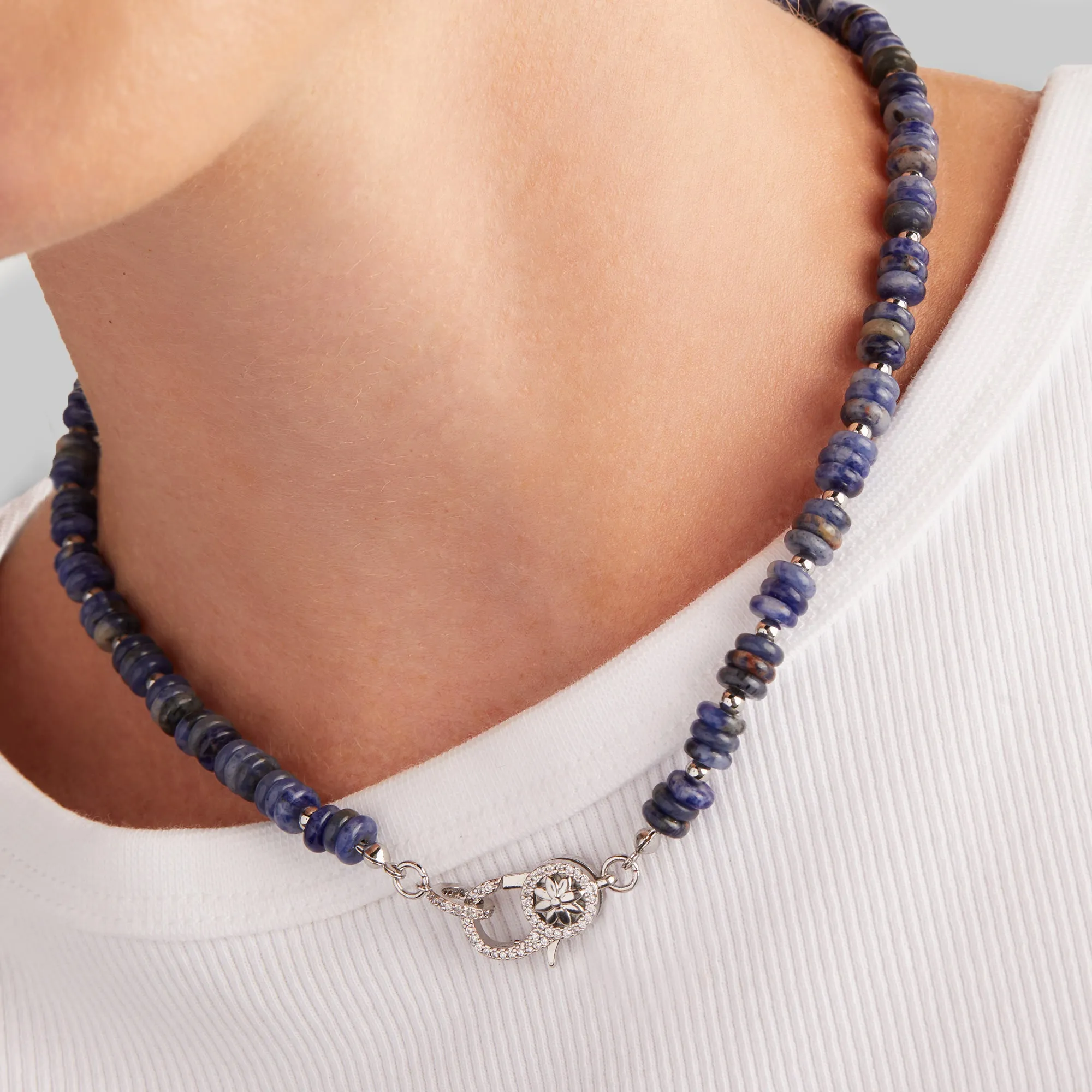 Sodalite Carabiner Necklace