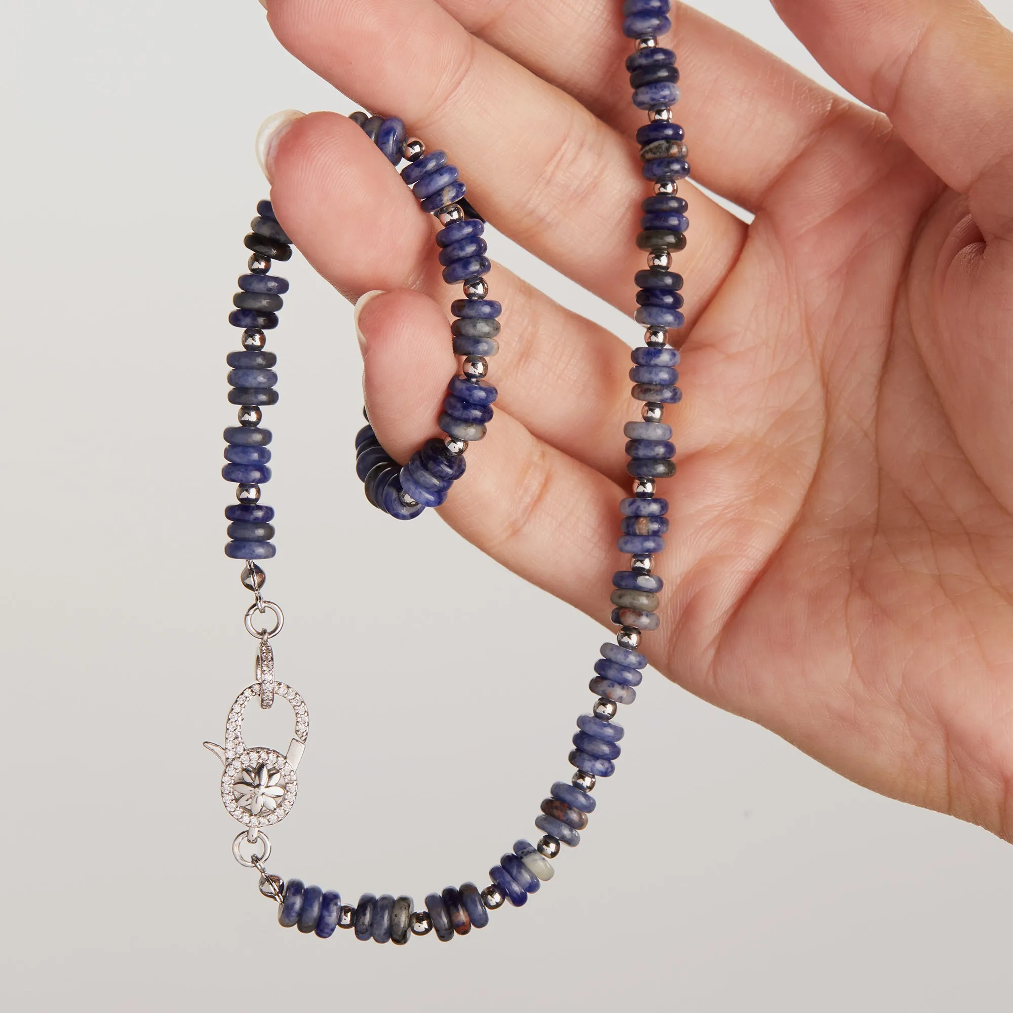 Sodalite Carabiner Necklace