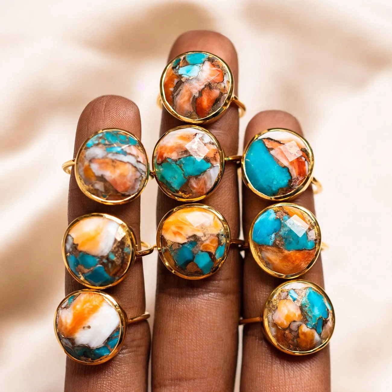 Statement Oyster Turquoise Ring