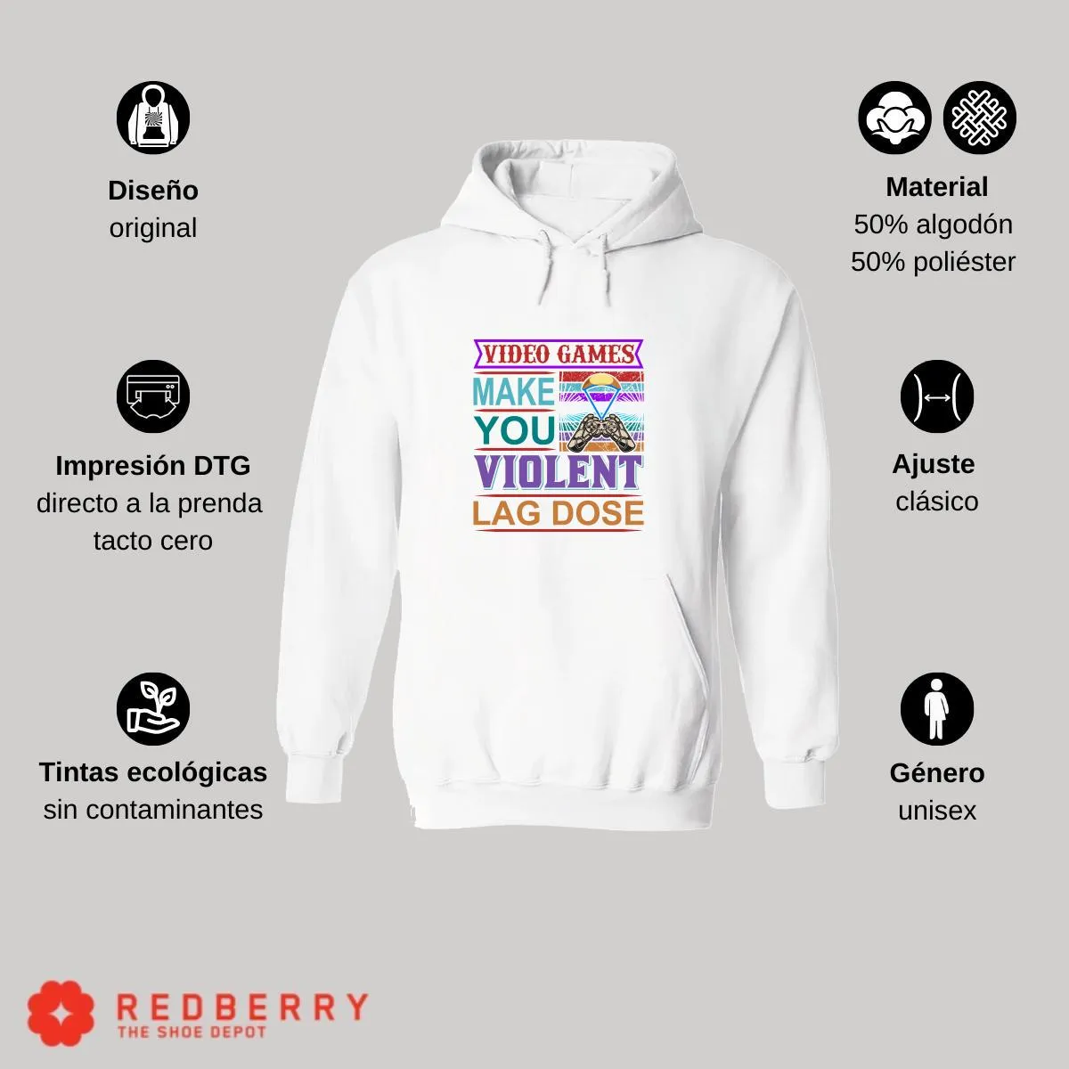 Sudadera Hombre  Hoodie Gamer Videojuegos Frases 004