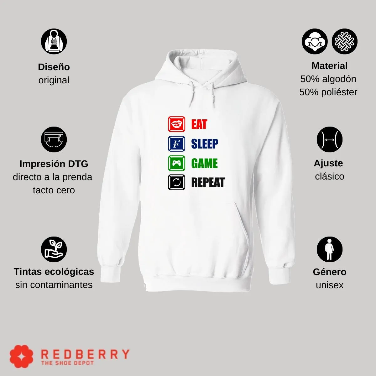 Sudadera Hombre  Hoodie Gamer Videojuegos Frases 057