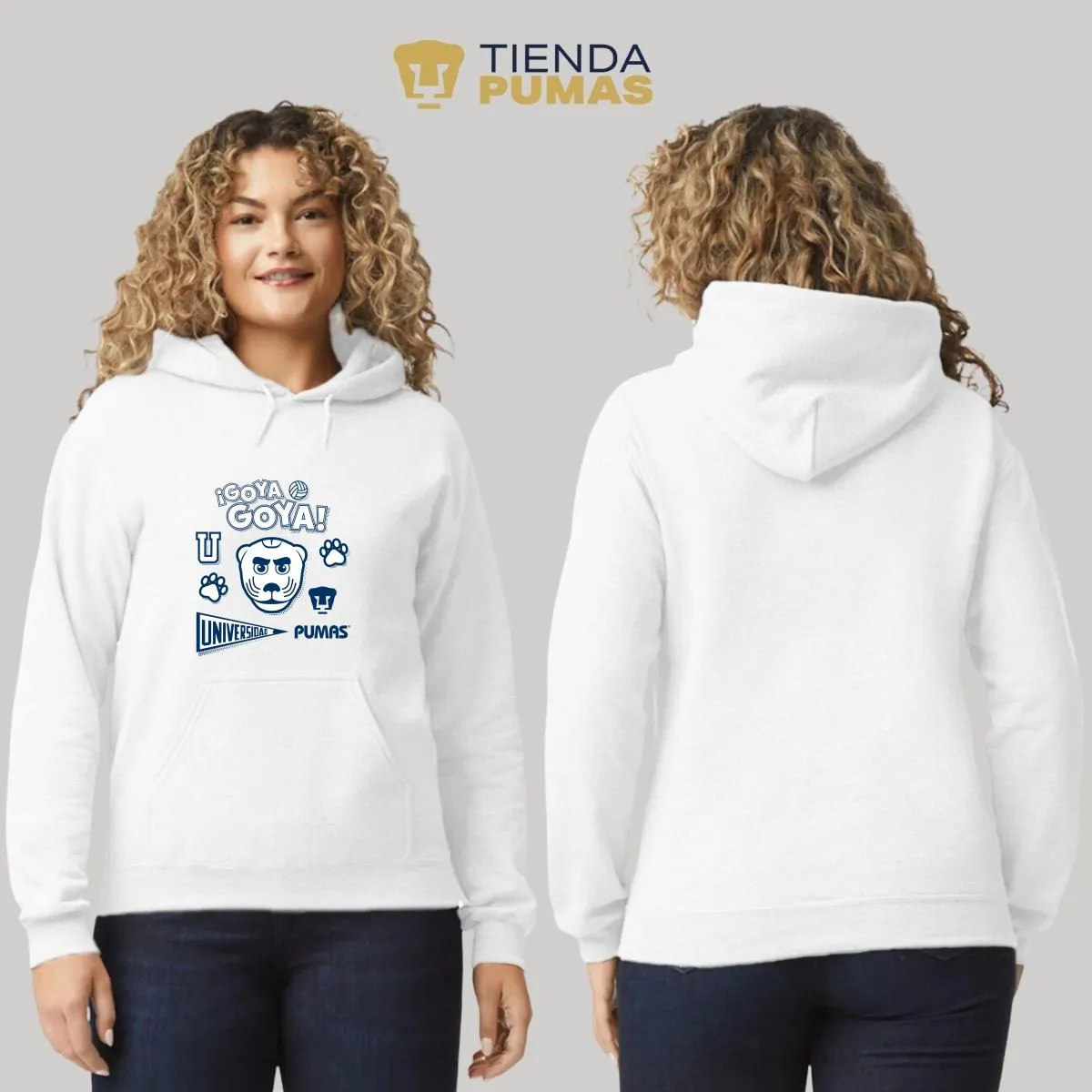 Sudadera Mujer Hoodie  Pumas UNAM Goya Universidad