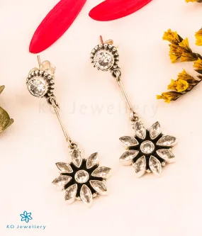 The Shwetala Silver Gemstone Earrings (White)