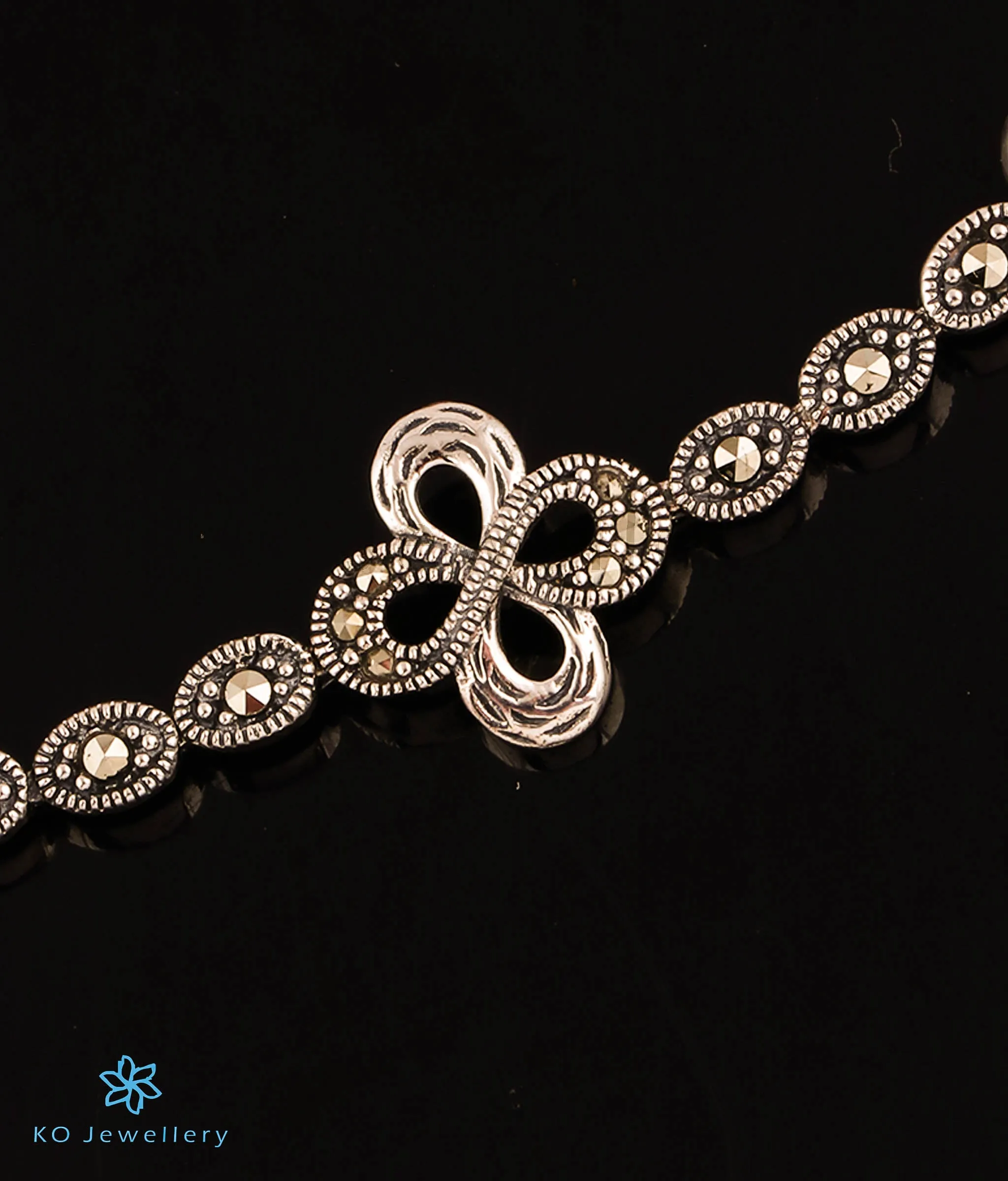 The Sparkling Fleur Silver Marcasite Bracelet