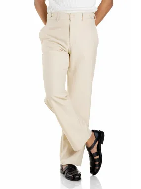 Trousers Belt Loop With Side Adjusters - Cream (Straight Cut)