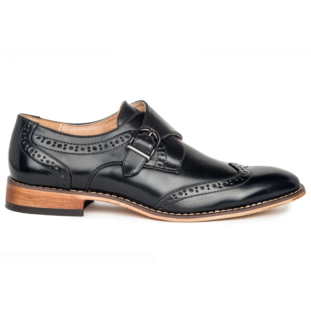 UV Signature Men's Monk Strap Wing-Tip Dress Shoes