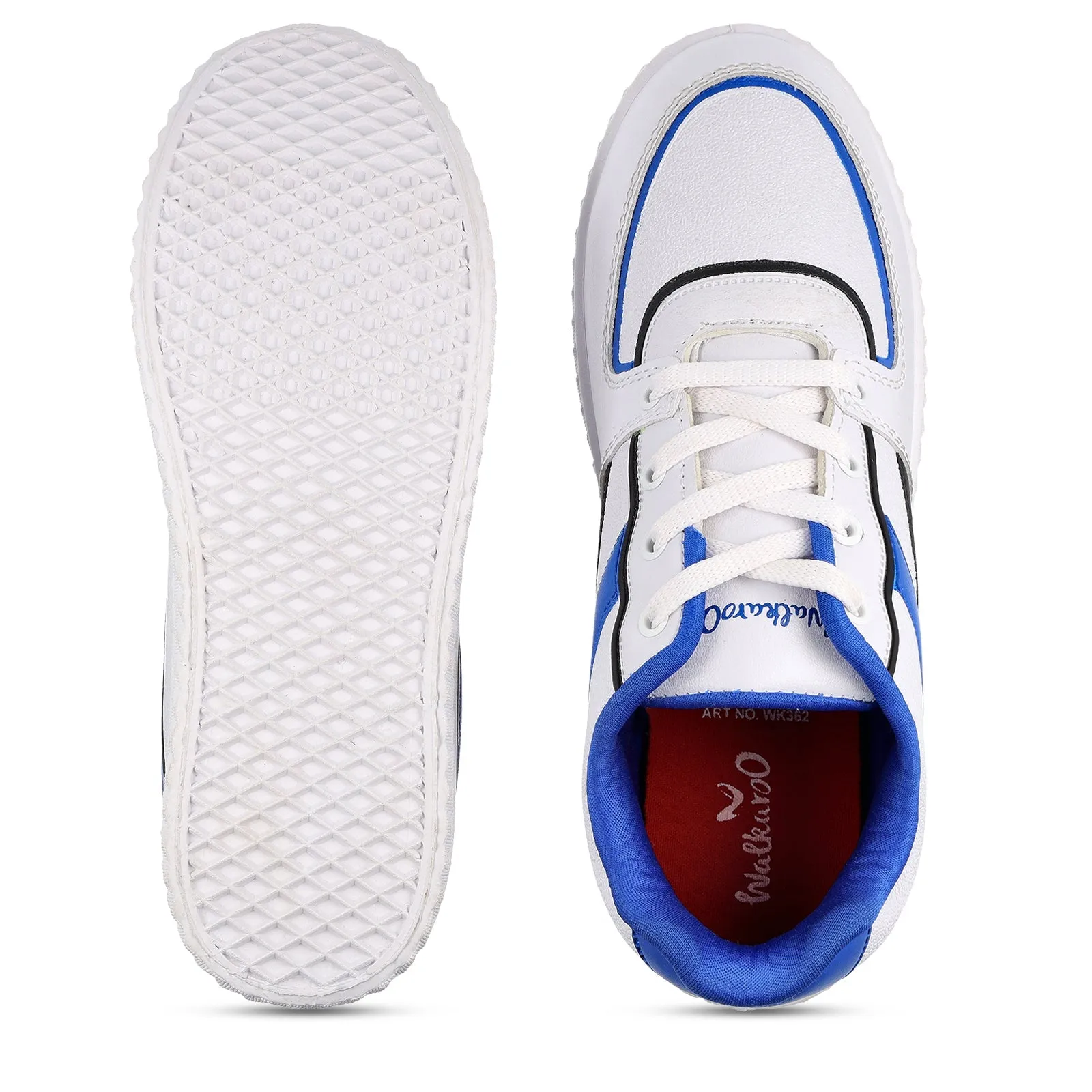 Walkaroo Boys Shoes - WK362 White Blue