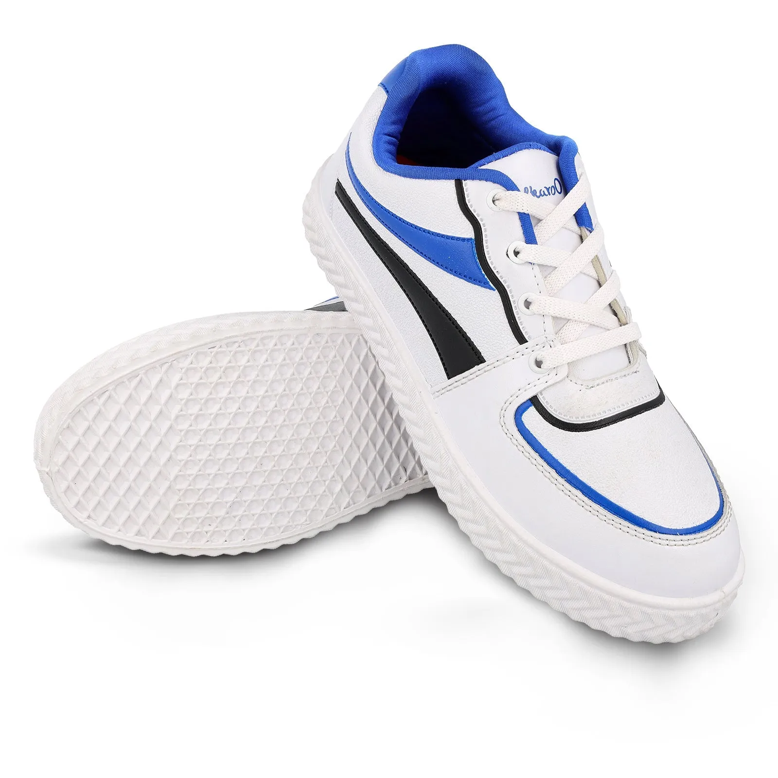 Walkaroo Boys Shoes - WK362 White Blue