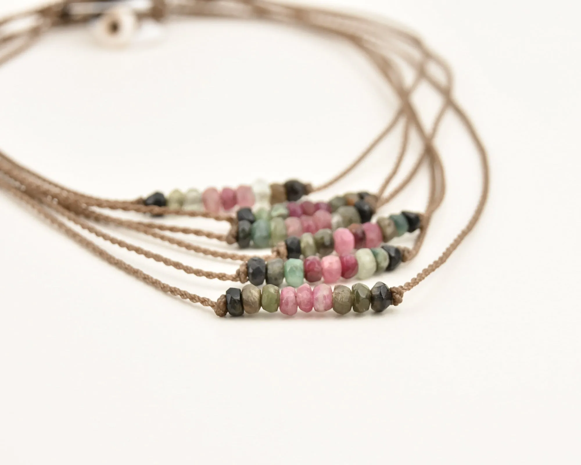 Watermelon Tourmaline Bohemian Necklace