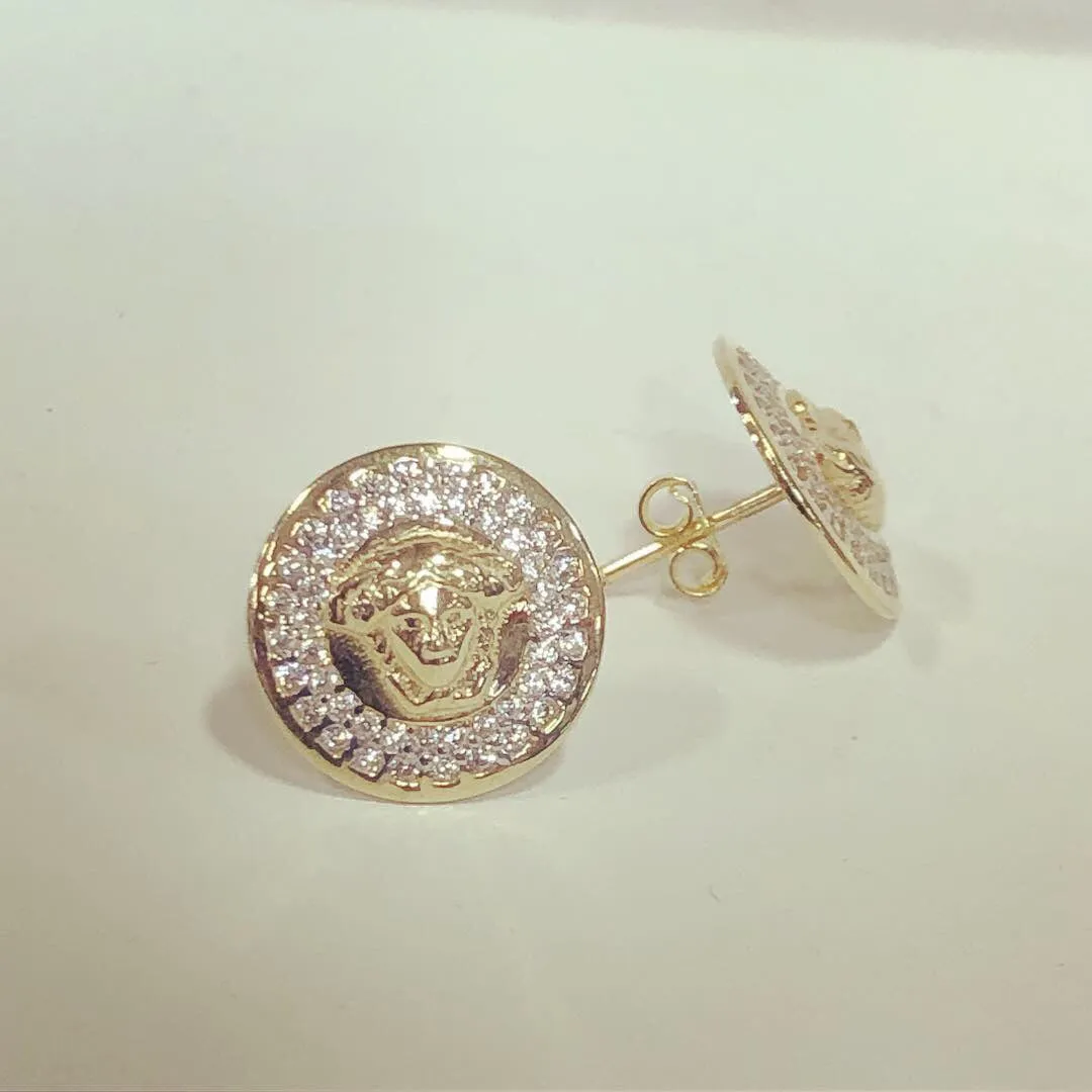 Zia gold stud earrings E005